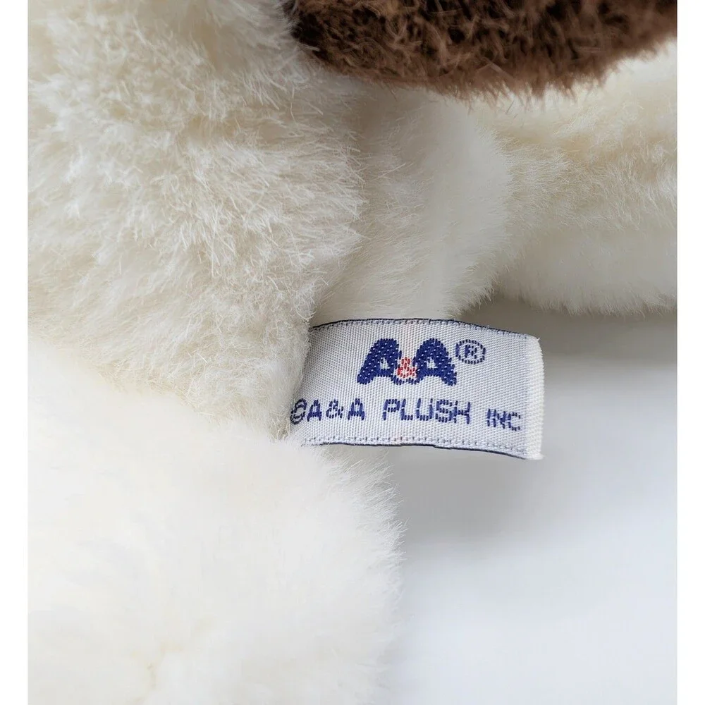 VTG A&A Jack Russell Terrier Puppy Dog Stuffed Animal Beanbag Plush 11”